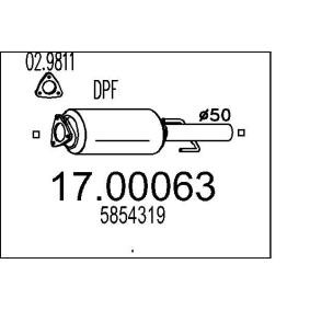Compre Filtro de partículas da MTS 17.00063 a um preço baixo por 857,98 €