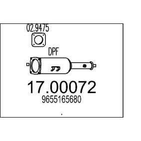 Compre Filtro de partículas da MTS 17.00072 a um preço baixo por 317,22 €