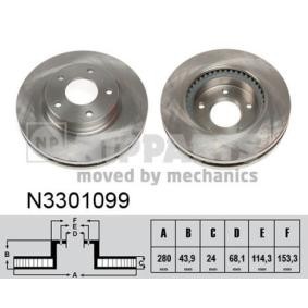 Comprar Disco de freno de NIPPARTS N3301099 a bajo precio de 55,94 €