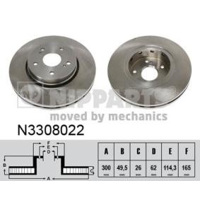 Comprar Disco de freno de NIPPARTS N3308022 a bajo precio de 67,58 €