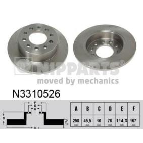 Comprar Disco de freno de NIPPARTS N3310526 a bajo precio de 40,36 €