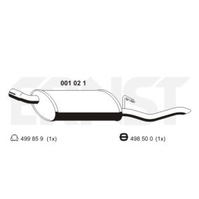 Compre Panela de escape traseira da ERNST 001021 a um preço baixo por 37,82 €