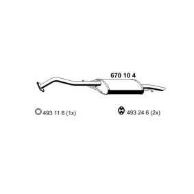 Endschalldämpfer 670104 MAZDA DEMIO von ERNST