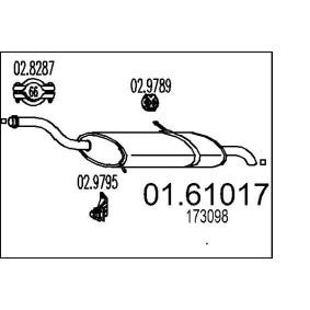 Compre Panela de escape traseira da MTS 01.61017 a um preço baixo por 78,51 €