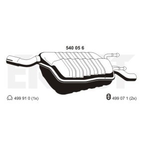 Compre Panela de escape traseira da ERNST 540056 a um preço baixo por 232,57 €