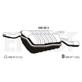 Compre Panela de escape traseira da ERNST 540063 a um preço baixo por 274,66 €