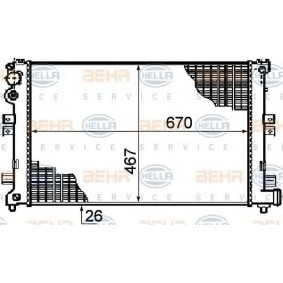 Kühler, Motorkühlung 8MK 376 708-524 für LANCIA