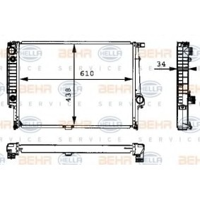 Kühler, Motorkühlung 8MK 376 713-074 für BMW