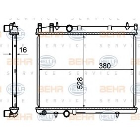 Kühler, Motorkühlung 8MK 376 735-301 für PEUGEOT