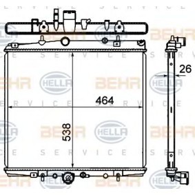 Kühler, Motorkühlung 8MK 376 735-321 für CITROËN