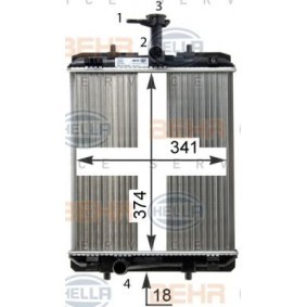 Kühler, Motorkühlung 8MK 376 754-484 für CITROËN