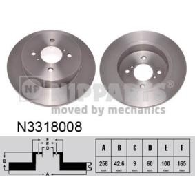 Comprar Disco de freno de NIPPARTS N3318008 a bajo precio de 38,81 €