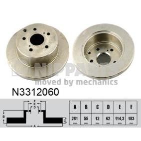 Compre Disco de travão da NIPPARTS N3312060 a um preço baixo por 49,28 €
