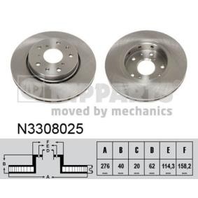 Comprar Disco de freno de NIPPARTS N3308025 a bajo precio de 49,79 €