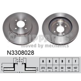 Comprar Disco de freno de NIPPARTS N3308028 a bajo precio de 53,76 €