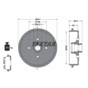 Comprar Tambor de freno de TEXTAR 94020500 a bajo precio de 82,45 €