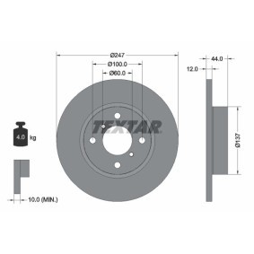 Comprar Disco de freno de TEXTAR 92110800 a bajo precio de 27,27 €