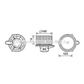 Achetez des Moteur électrique, pulseur d'air d'habitacle PRASCO HY8350 à prix pour 110,53 €