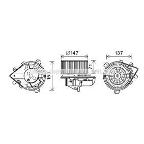 Achetez des Moteur électrique, pulseur d'air d'habitacle PRASCO PE8379 à prix pour 261,16 €