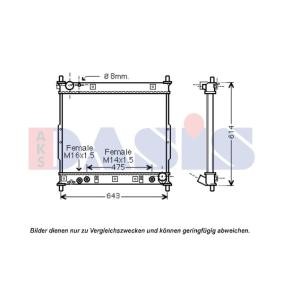 Achetez des Radiateur du moteur AKS DASIS 510121N à prix pour 182,59 €