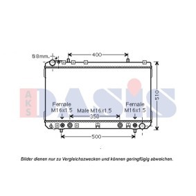 Achetez des Radiateur du moteur AKS DASIS 510123N à prix pour 502,21 €