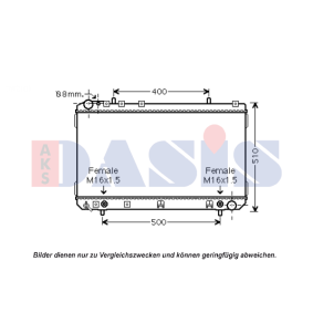 Achetez des Radiateur du moteur AKS DASIS 510125N à prix pour 196,65 €