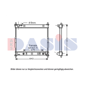 Achetez des Radiateur du moteur AKS DASIS 510148N à prix pour 426,28 €