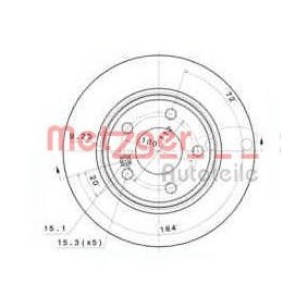 Compre Disco de travão da METZGER 15041 a um preço baixo por 49,50 €