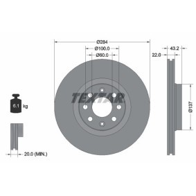 Comprar Disco de freno de TEXTAR 92145800 a bajo precio de 47,54 €