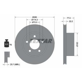 Comprar Disco de freno de TEXTAR 92184303 a bajo precio de 73,27 €