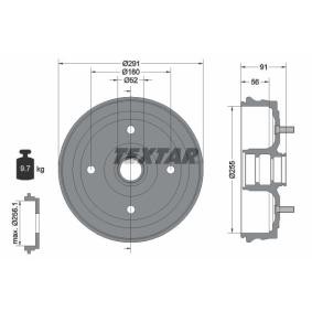 Comprar Tambor de freno de TEXTAR 94030800 a bajo precio de 303,83 €