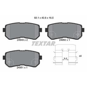 Compre Pastilhas de travão da TEXTAR 2494901 a um preço baixo por 37,98 €