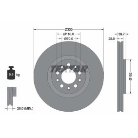 Comprar Disco de freno de TEXTAR 92220900 a bajo precio de 117,99 €