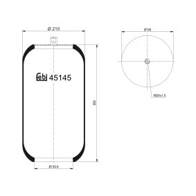 Acquista Soffietto, Sospensione pneumatica da FEBI BILSTEIN 45145 a buon mercato per soli 61,80 €