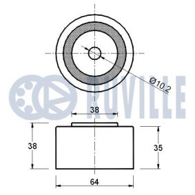 Achetez des Poulie renvoi / transmission, courroie de distribution RUVILLE 55833 à prix pour 12,14 €