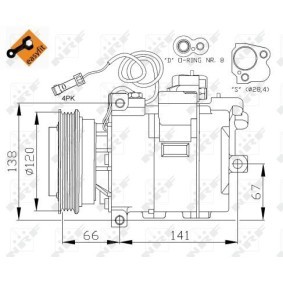 Compre Compressor, ar condicionado da NRF 32706G a um preço baixo por 302,67 €