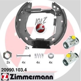 Comprar Kit frenos, disco de tambor de ZIMMERMANN 20990.103.4 a bajo precio de 311,90 €