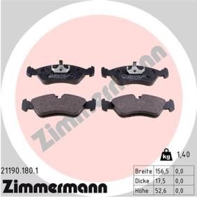 Comprar Juego de pastillas de freno de ZIMMERMANN 21190.180.1 a bajo precio de 39,11 €