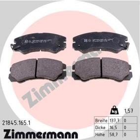 Comprar Juego de pastillas de freno de ZIMMERMANN 21845.165.1 a bajo precio de 58,67 €