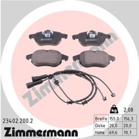 Comprar Juego de pastillas de freno de ZIMMERMANN 23402.200.2 a bajo precio de 164,47 €