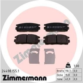 Comprar Juego de pastillas de freno de ZIMMERMANN 24498.155.1 a bajo precio de 48,25 €