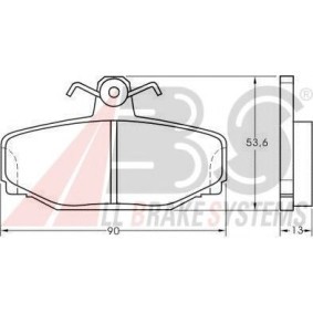Acquista Kit pastiglie freni da A.B.S. 36744 OE a buon mercato per soli 33,31 €