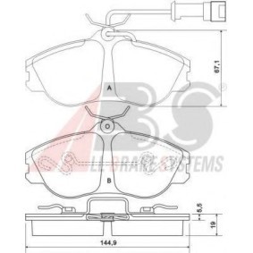 Compre Pastilhas de travão da A.B.S. 36856 OE a um preço baixo por 78,24 €