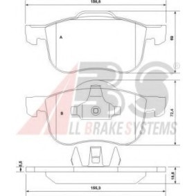 Acquista Kit pastiglie freni da A.B.S. 37097 OE a buon mercato per soli 48,13 €