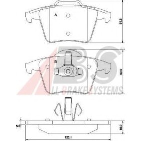 Acquista Kit pastiglie freni da A.B.S. 37343 OE a buon mercato per soli 36,54 €