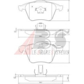 Acquista Kit pastiglie freni da A.B.S. 37344 OE a buon mercato per soli 52,54 €