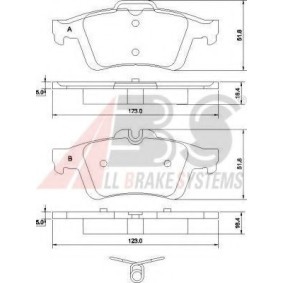 Acquista Kit pastiglie freni da A.B.S. 37477 OE a buon mercato per soli 36,40 €