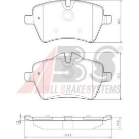 Compre Pastilhas de travão da A.B.S. 37535 OE a um preço baixo por 59,35 €