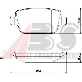 Acquista Kit pastiglie freni da A.B.S. 37561 OE a buon mercato per soli 44,92 €