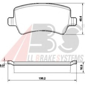 Acquista Kit pastiglie freni da A.B.S. 37562 OE a buon mercato per soli 47,19 €
